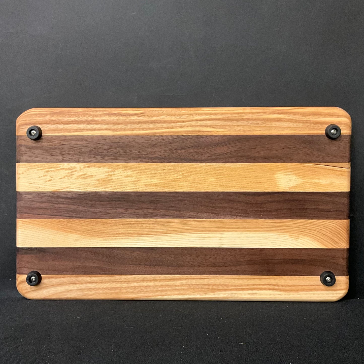 Inlaid Wood Cutting Board with Feet