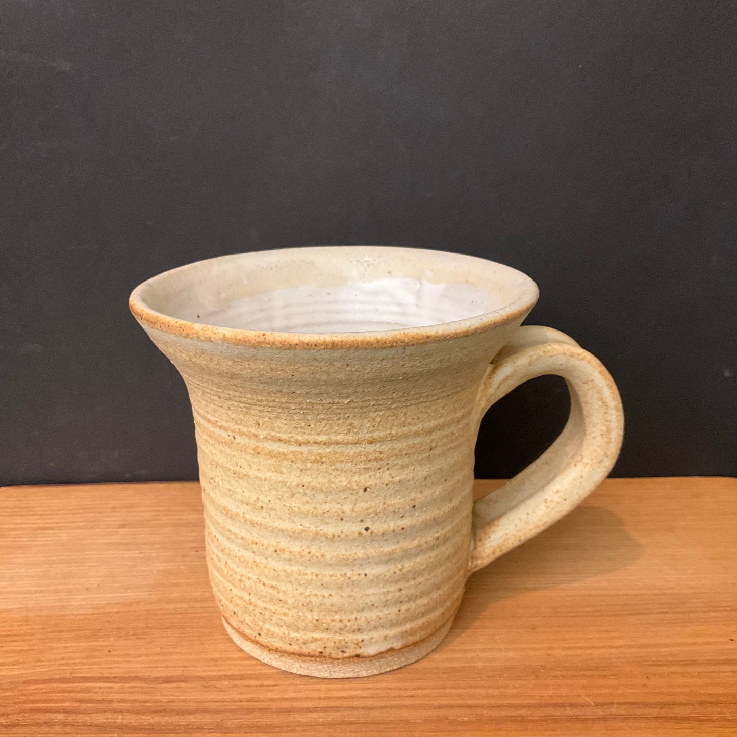 Tan and White Mug