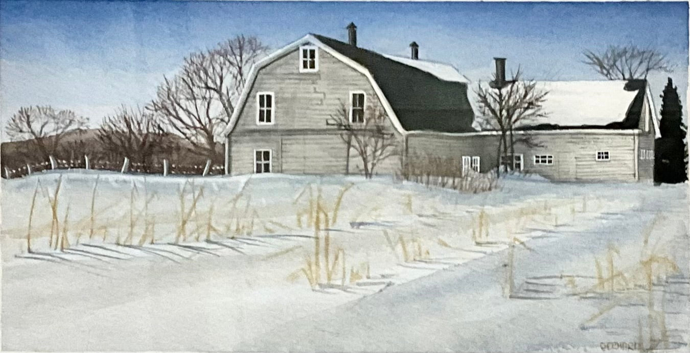 Ashton Road Barn Original Painting