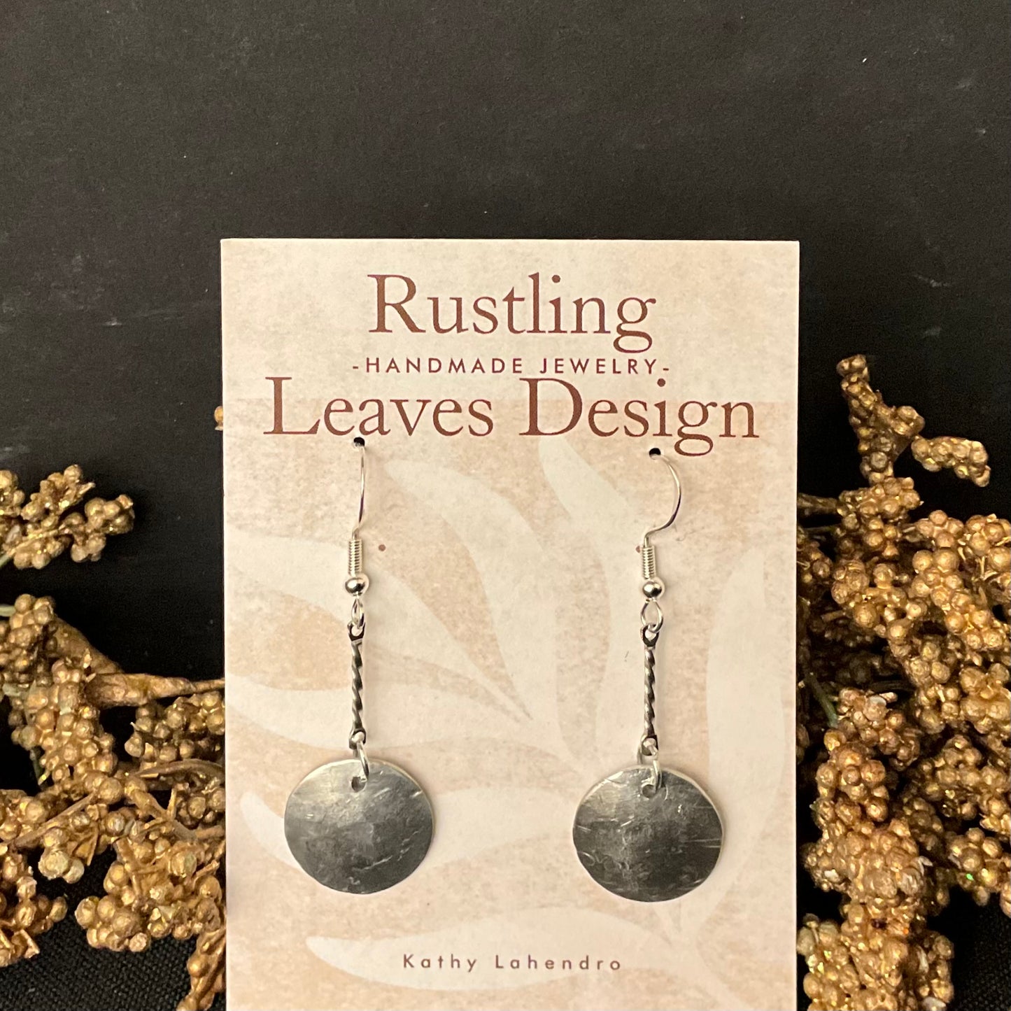 Petite Disc Earrings with Wire Twist