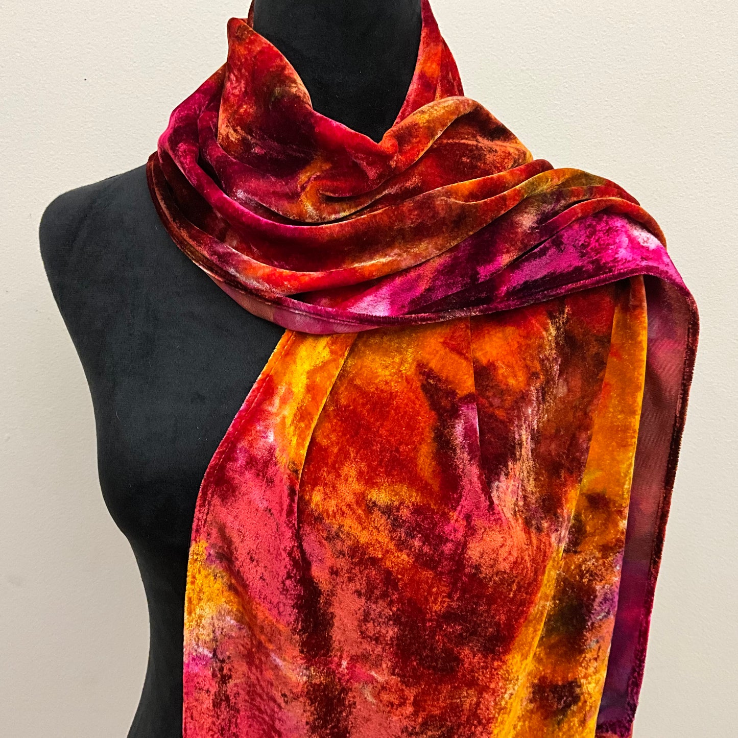 Large Ice Dyed Velvet, O'Keeffe Colorway