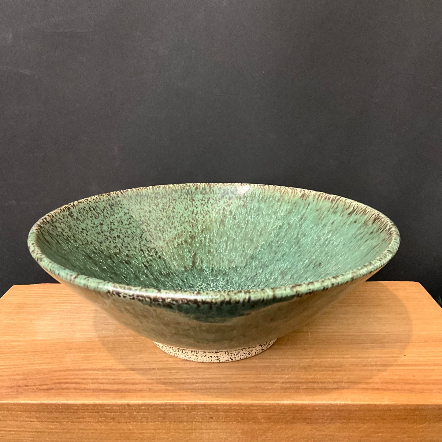 Pasta Bowl Green Speckled Glaze