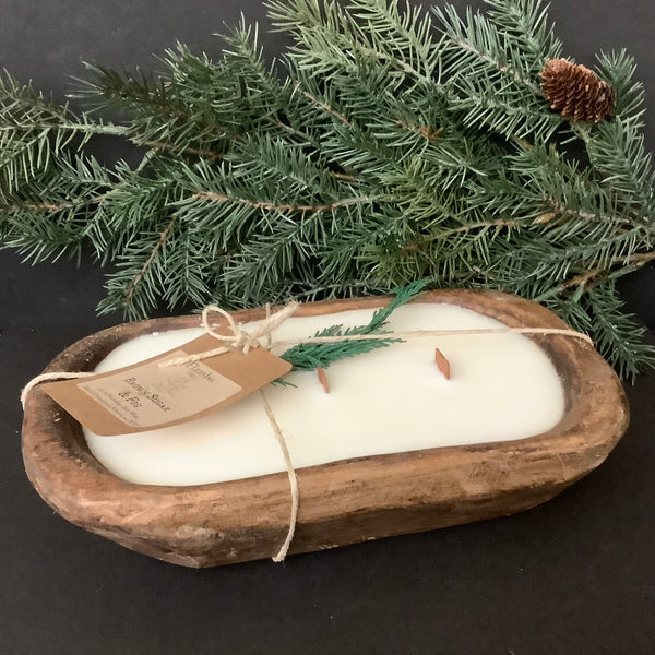 Rustic Dough Bowl Balsam & Cedar