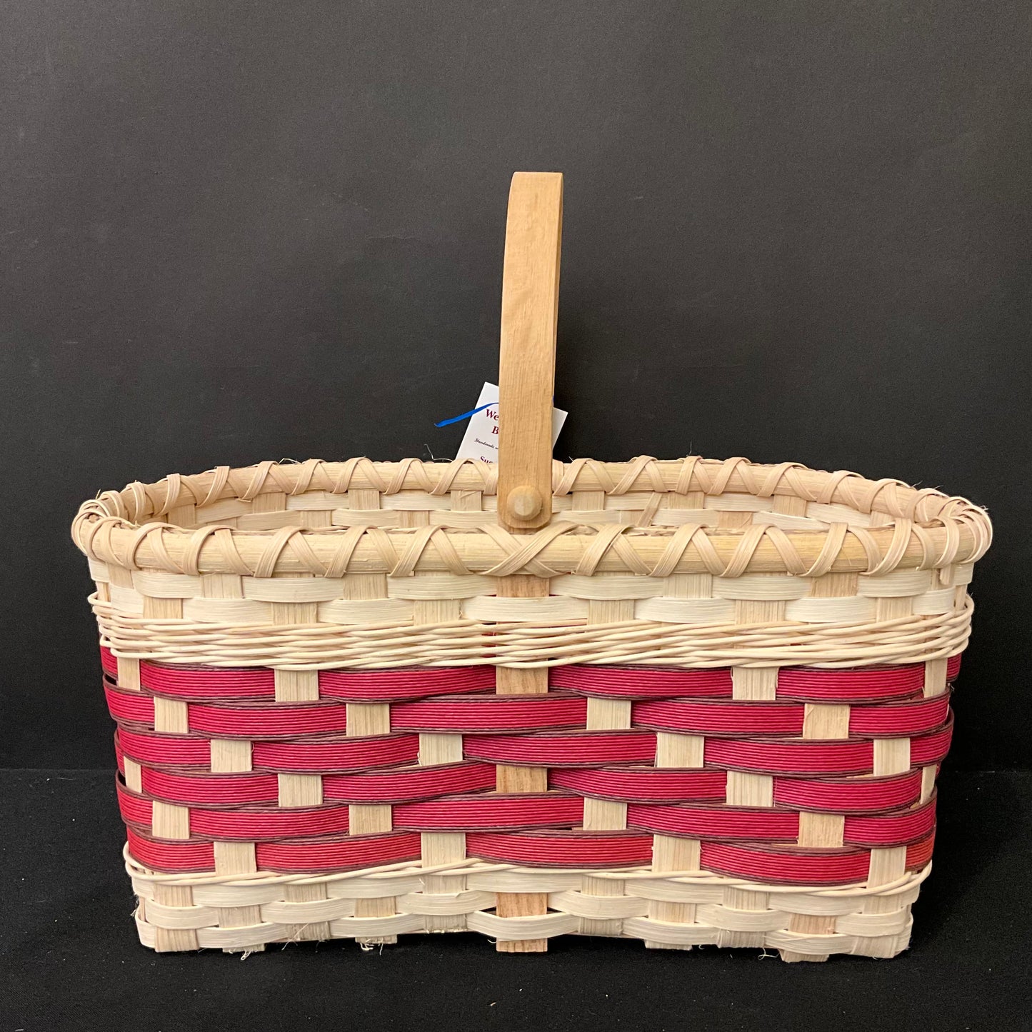 Large Open Basket with Recycled Japanese Paper & Swing Handle