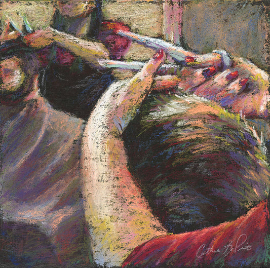 “The Stylist” Framed Pastel Study