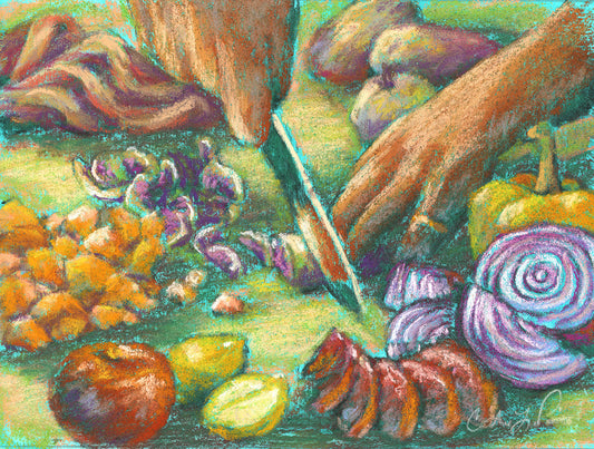 “The Chef” Matted Pastel Study