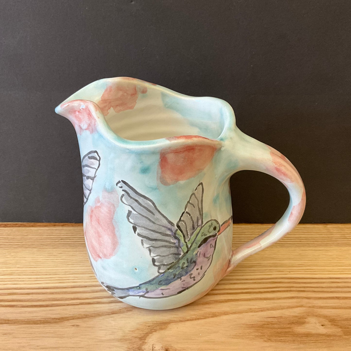 Petite Pitcher with Hummingbirds