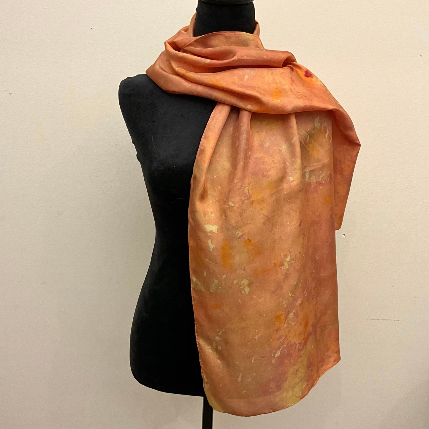 Large Ice Dyed Haboti Silk Scarf Phoenix Eyes