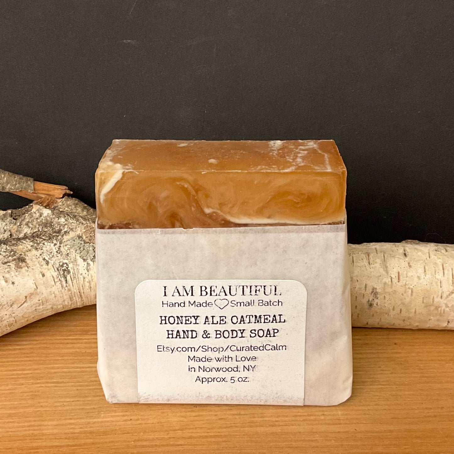 Honey Ale Oatmeal Hand and Body Soap Amber Color