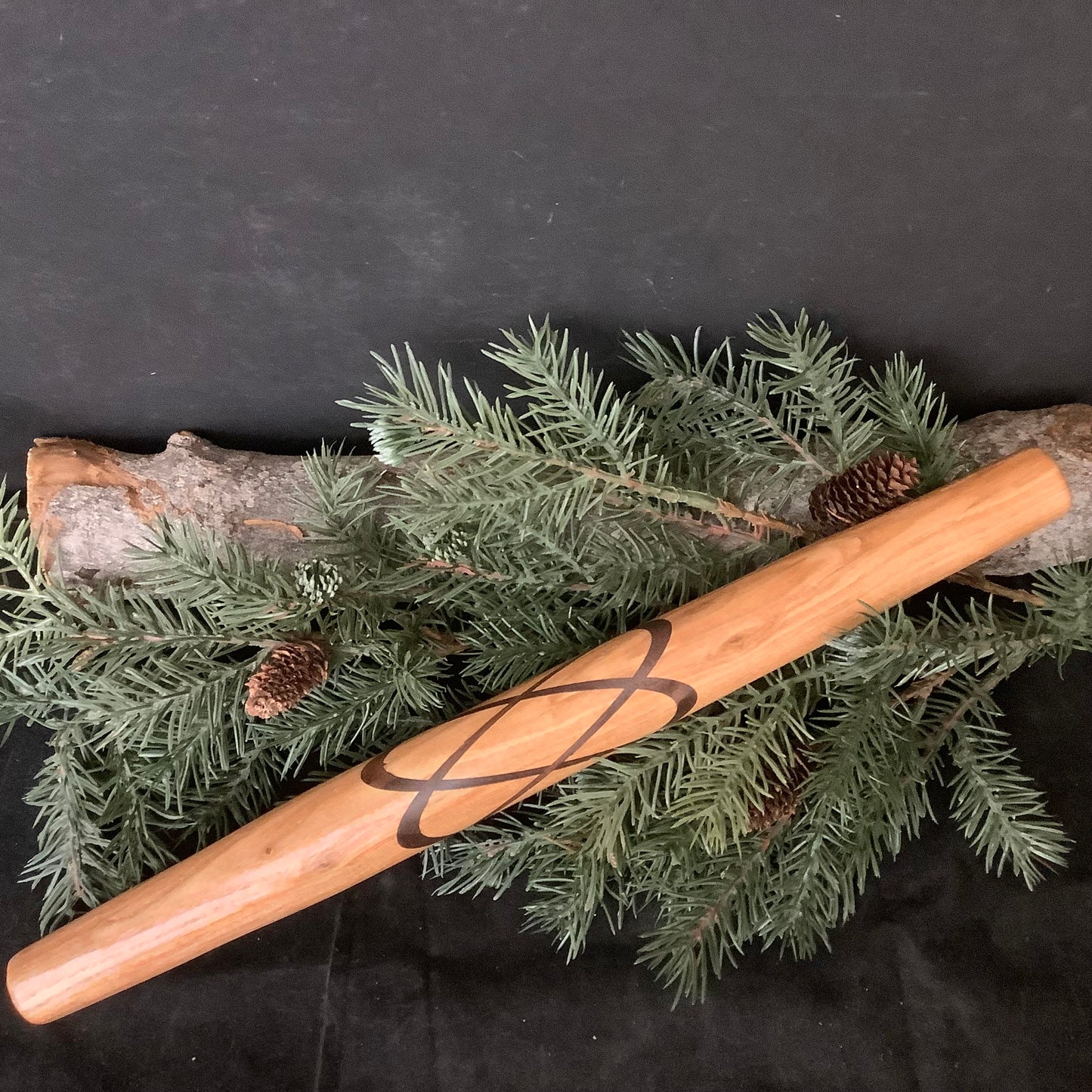 Pastry Rolling Pin Ash w Celtic Knot