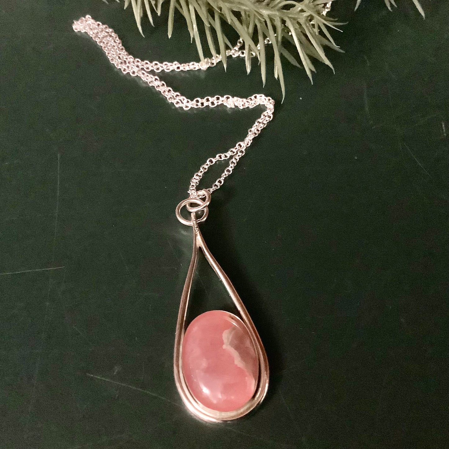 Teardrop Rhodochrosite Pendant