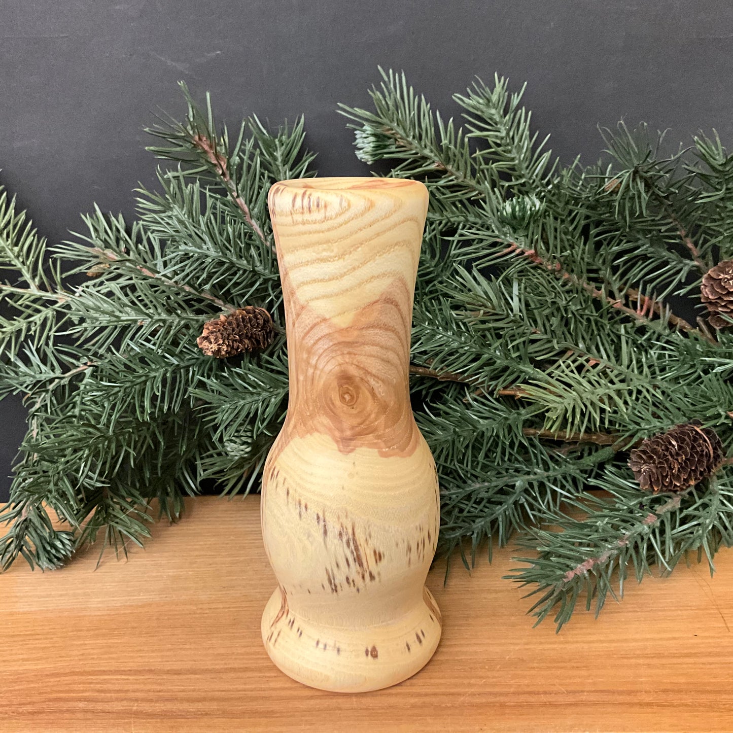 Hand-turned Ash Bud Vase