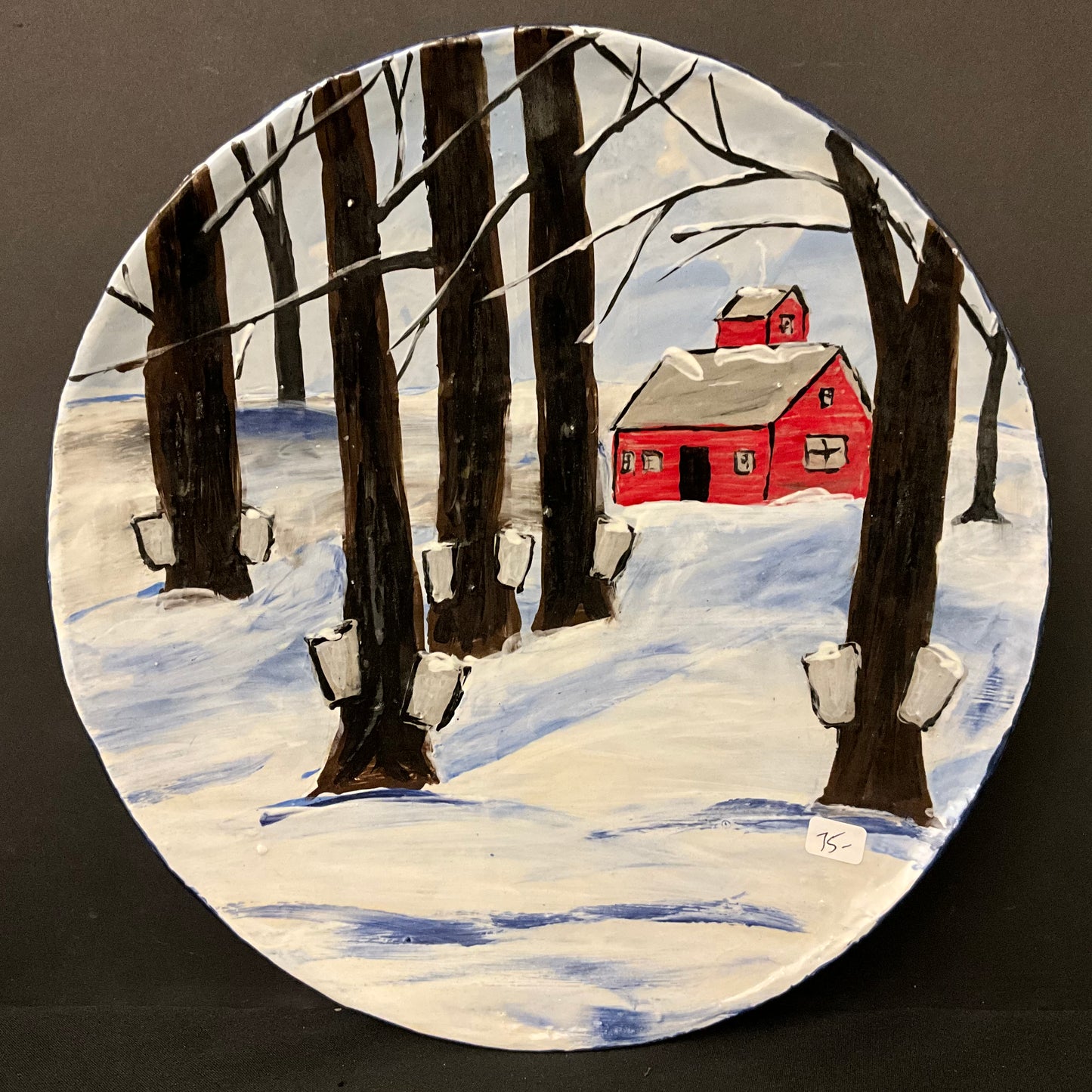 Large Plate with Sugar House