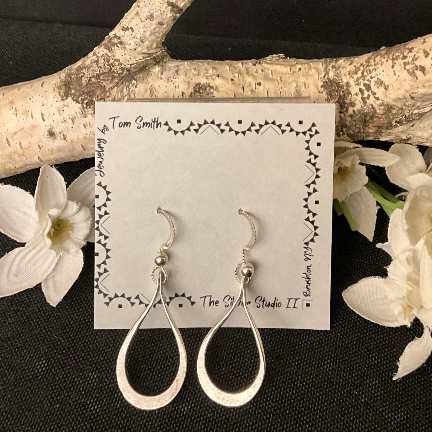 Silver Teardrop Earrings Small