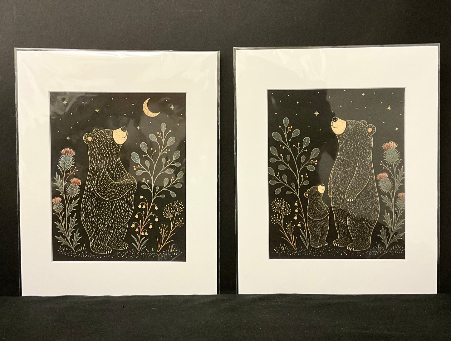 Under the Same Sky Bear Prints Set of 2