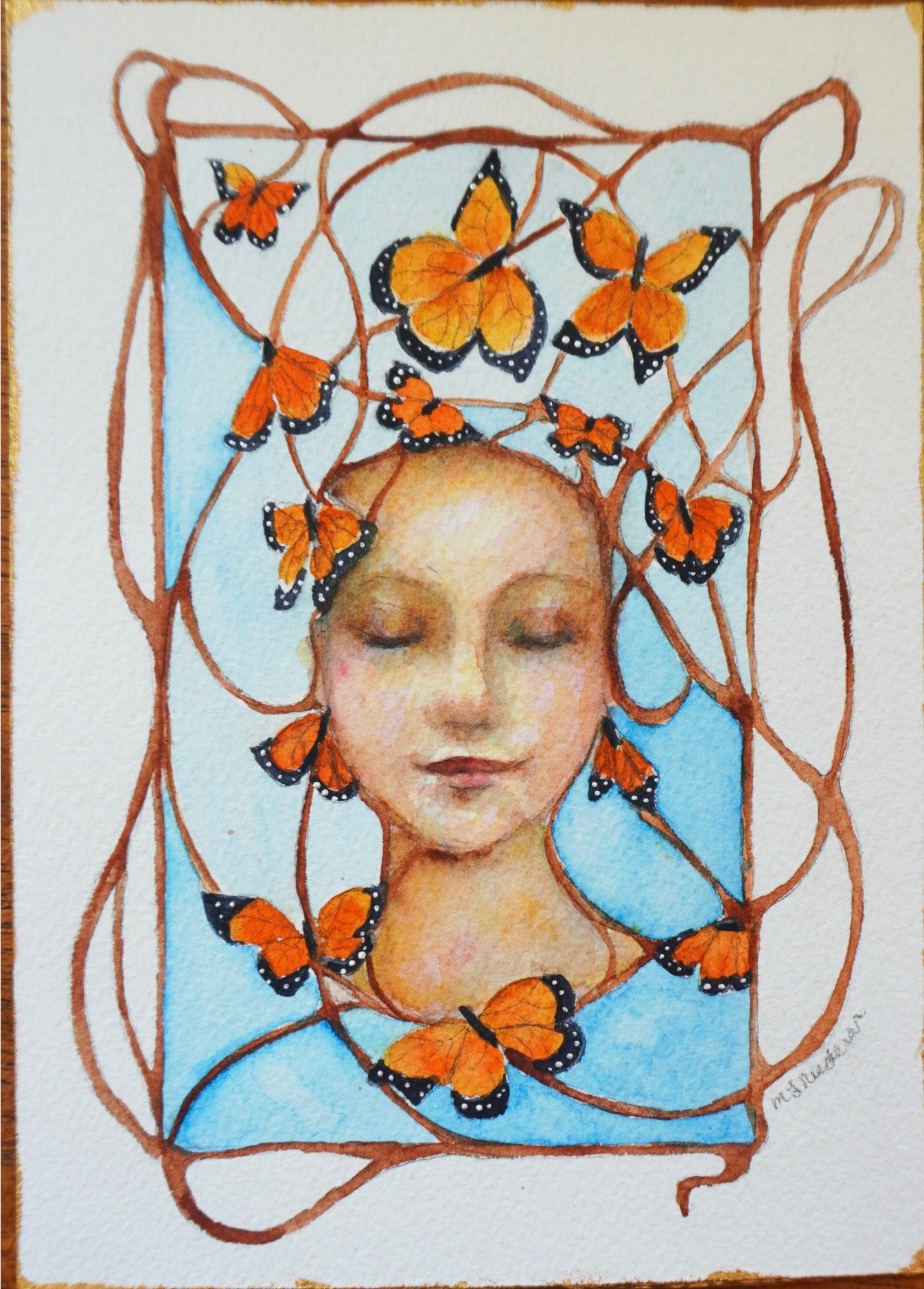 “Transformation” Original Framed Watercolor