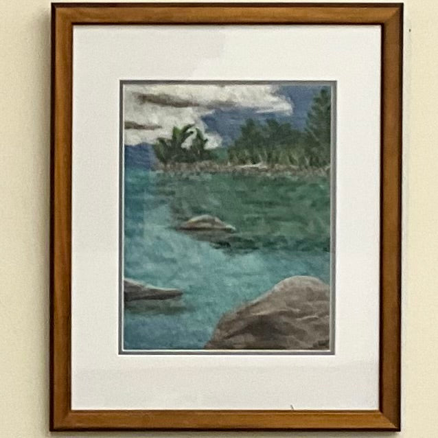 Adirondack Scene 11x14" framed felt picture