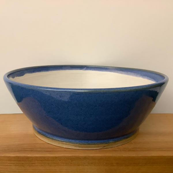 Large Blue Bowl w White Interior