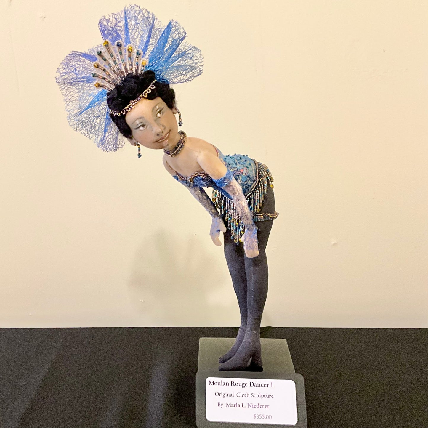 “Moulin Rouge Dancer #1 Original Cloth Needle Sculpture