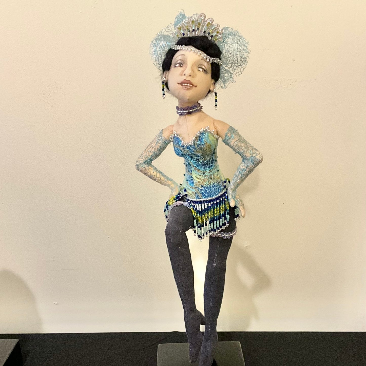 “Moulin Rouge Dancer #4 Original Cloth Needle Sculpture