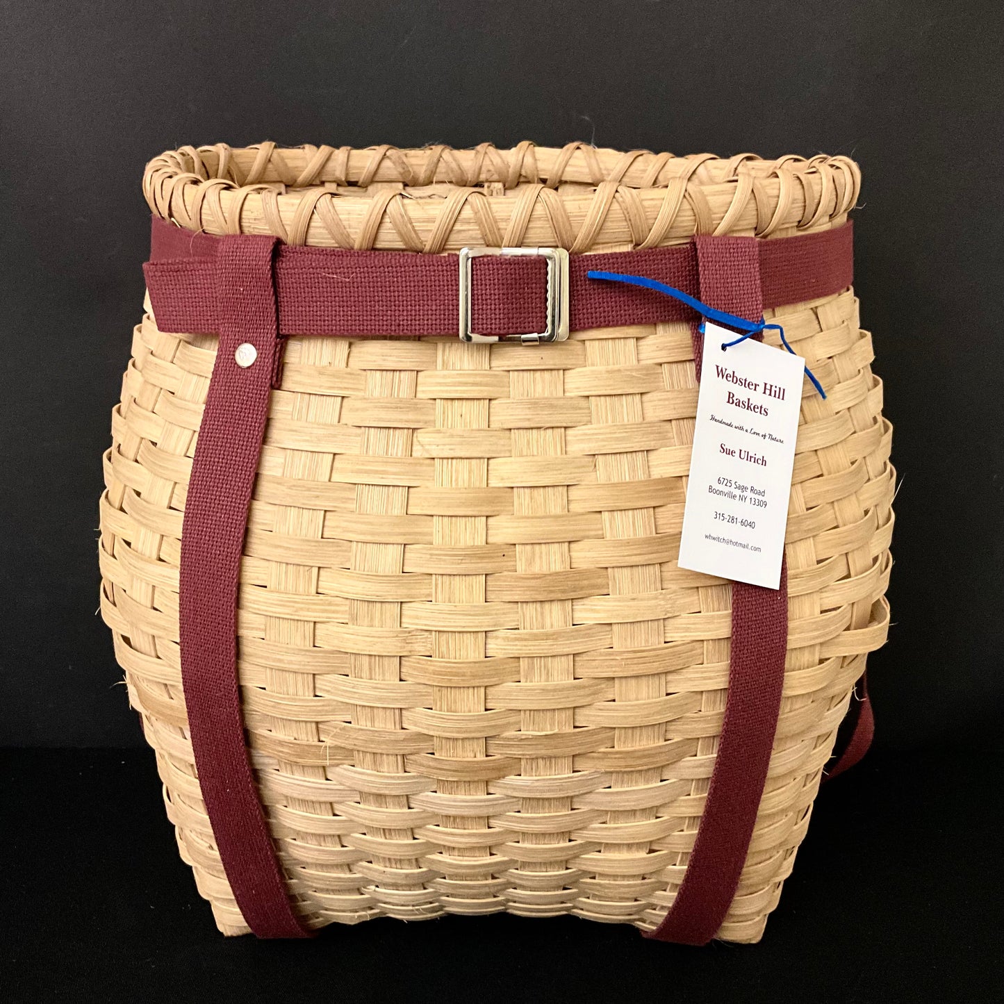 Adirondack Pack Basket with Brown Straps