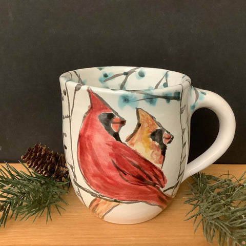 Mug with Spring Cardinal Pair