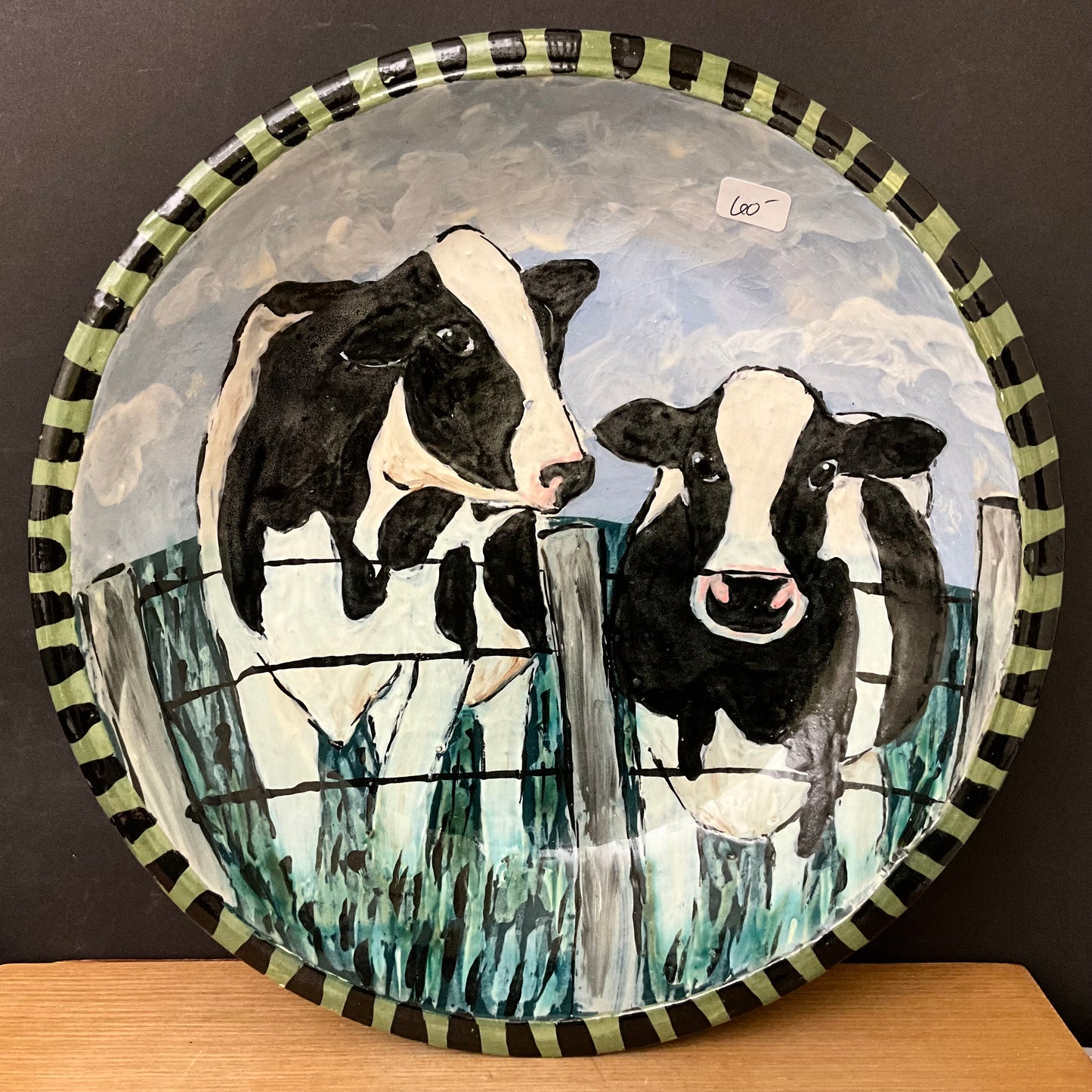Pie Plate with Holsteins