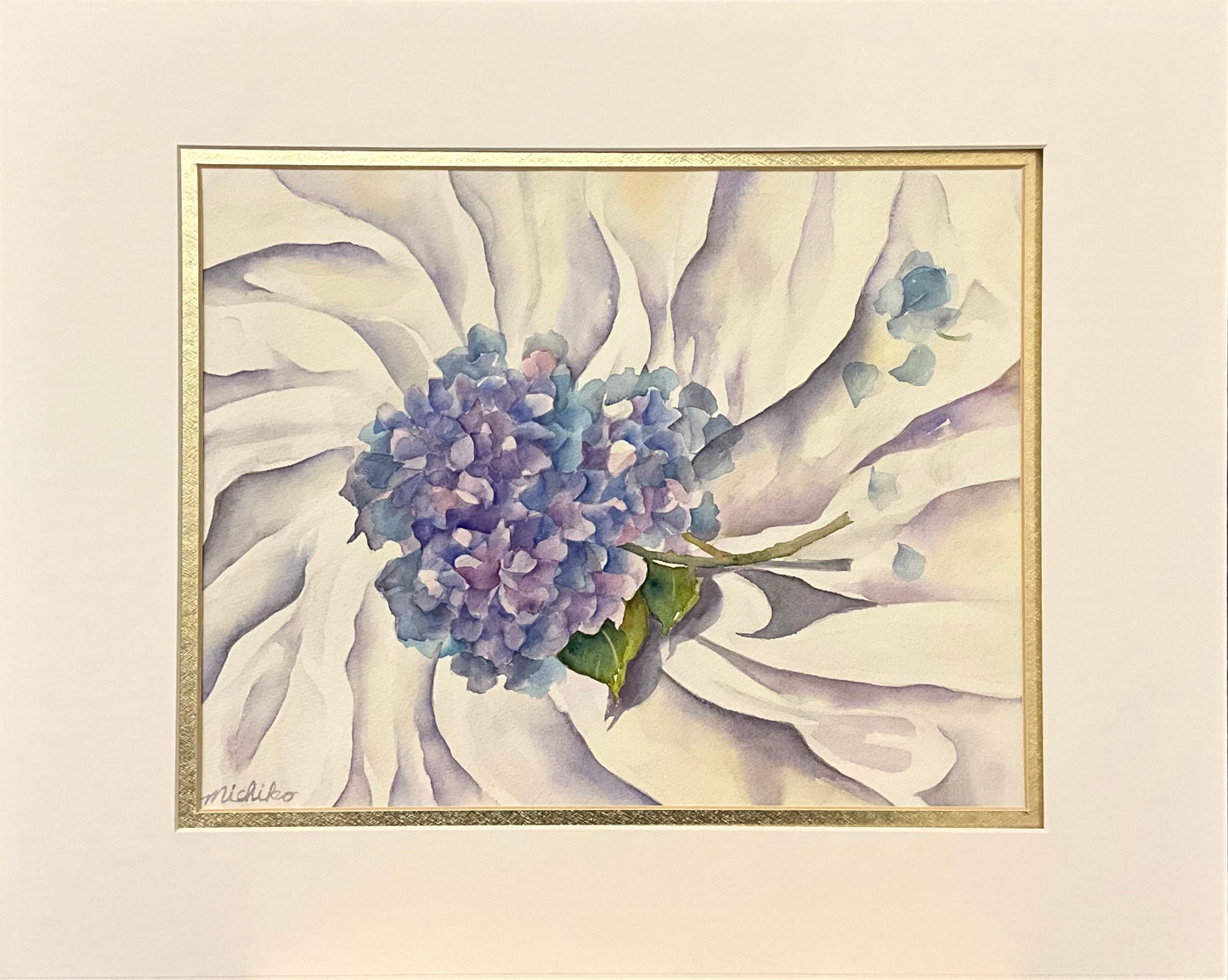 Hydrangea in Silk Original Watercolor