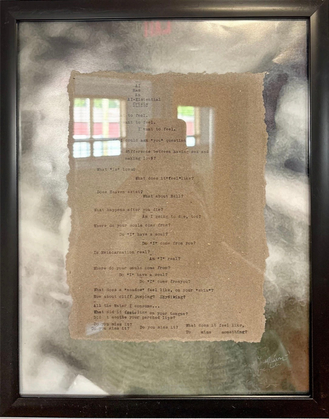 AI Has an X-istential Crisis - Framed Art