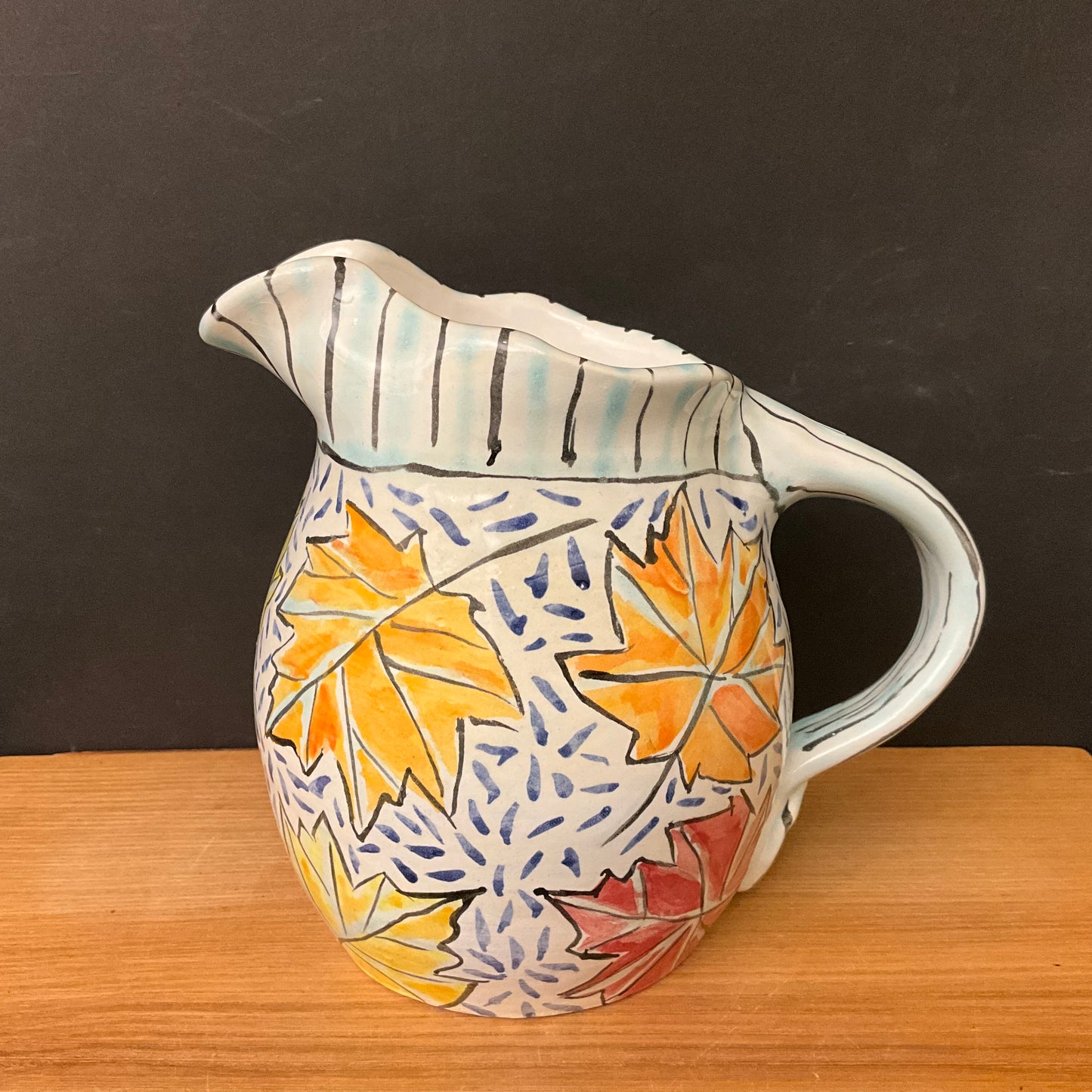 Small Pitcher Fall Leaves