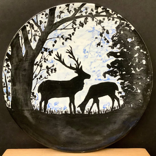 Large Deer Silhouette Plate
