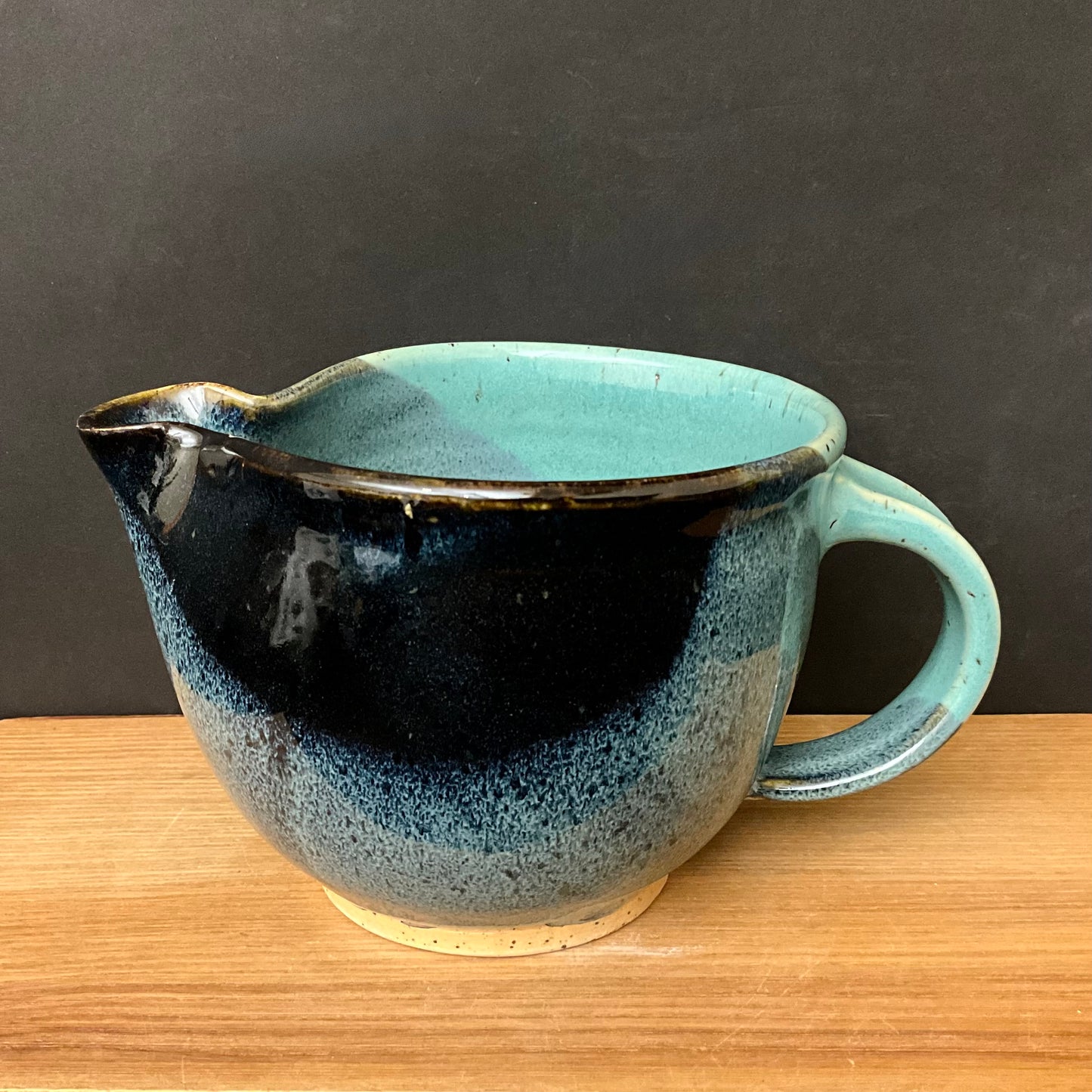 Batter Bowl in Turquoise & Black