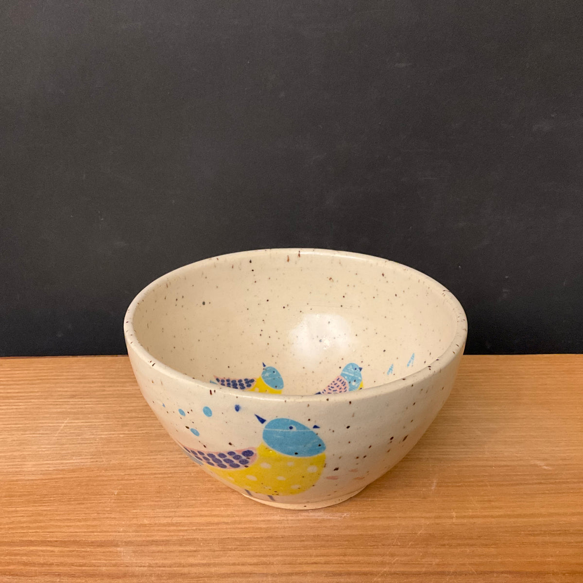 Small Colorful Folk Birds Bowl