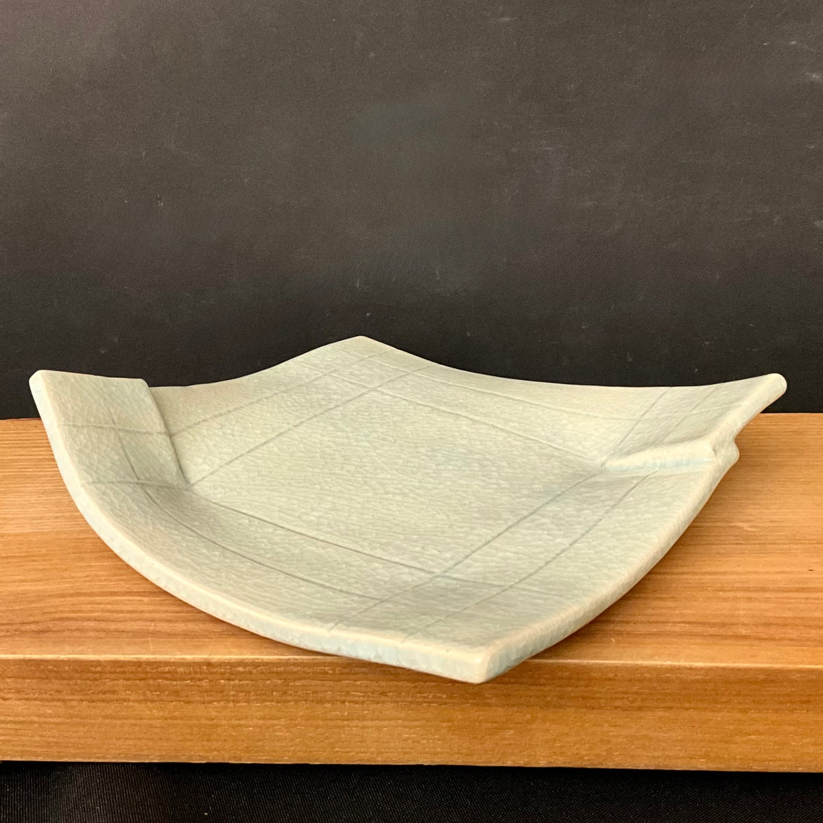 “Retro” Pleated Dish in Celadon