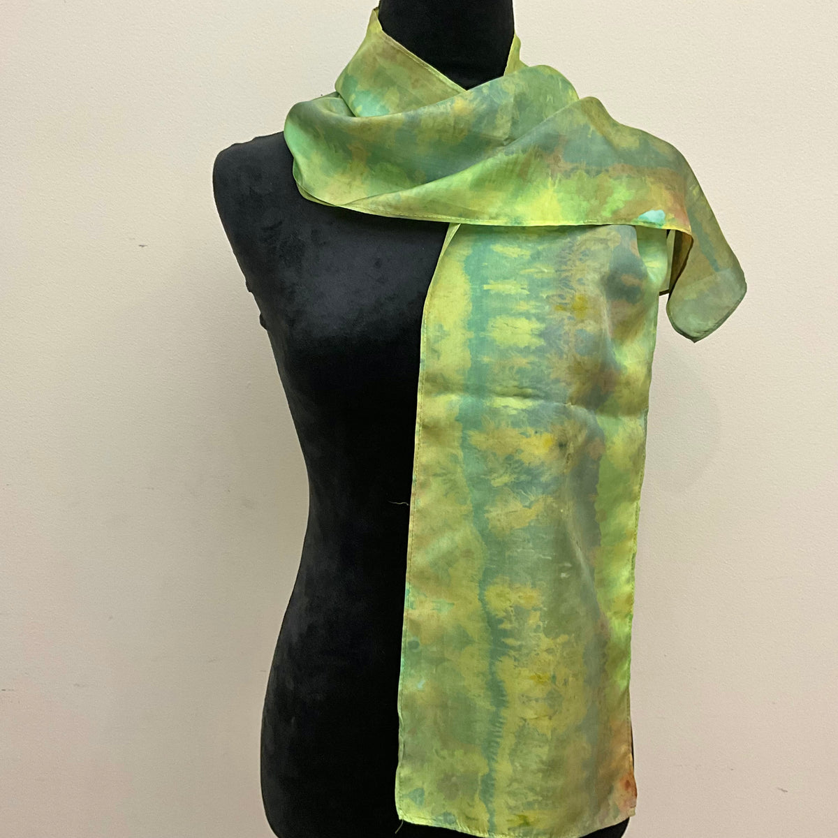 Small Ice Dyed Haboti Scarf - Glimmering Forest