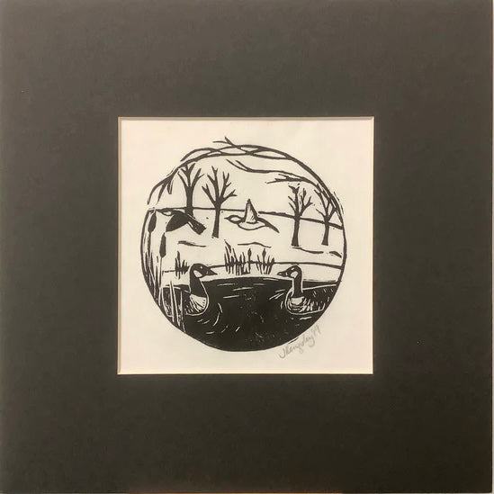 “Flit” Rubber Block Print with Mat