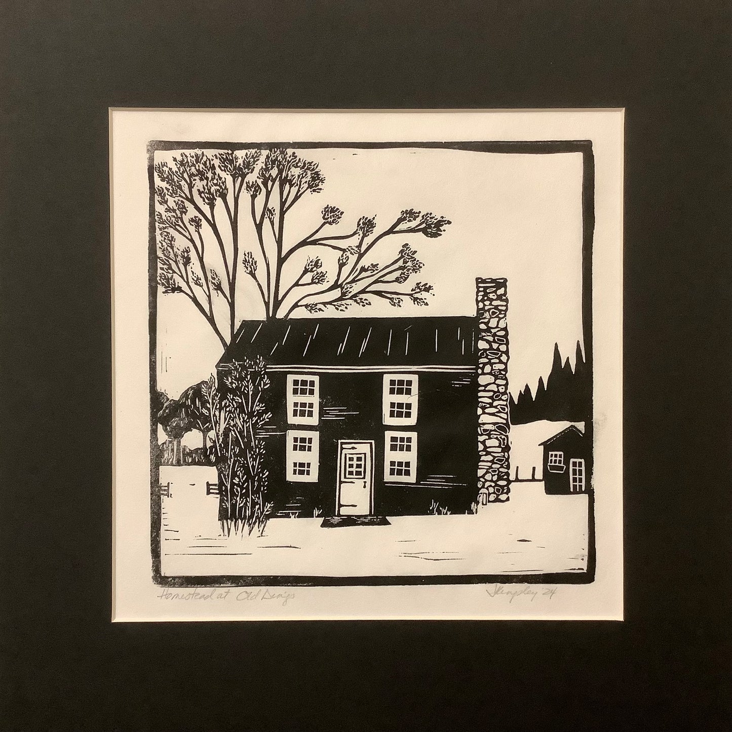 Homestead at Old Ding's Block Print