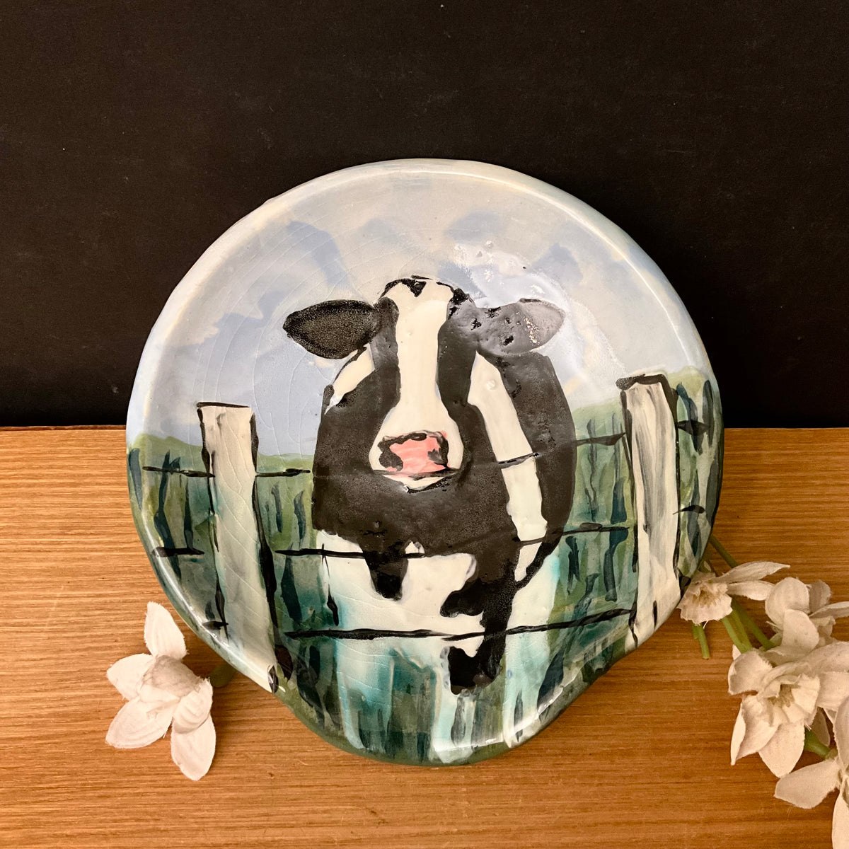Spoon Rest with Holstein Cow