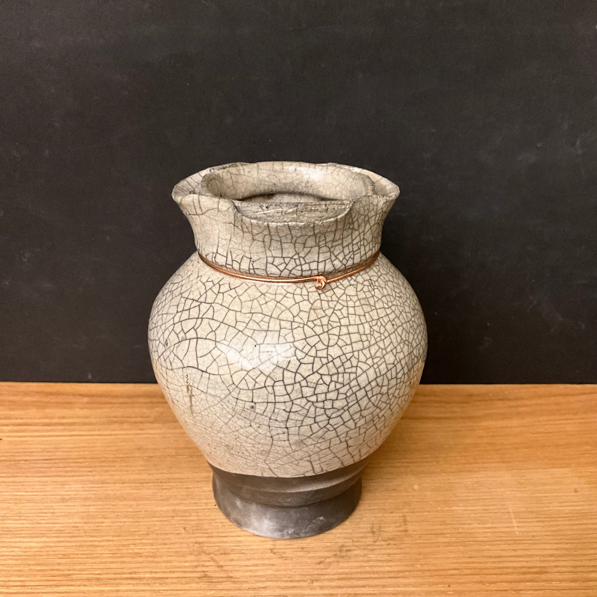 Small Vase in Crackle Glaze