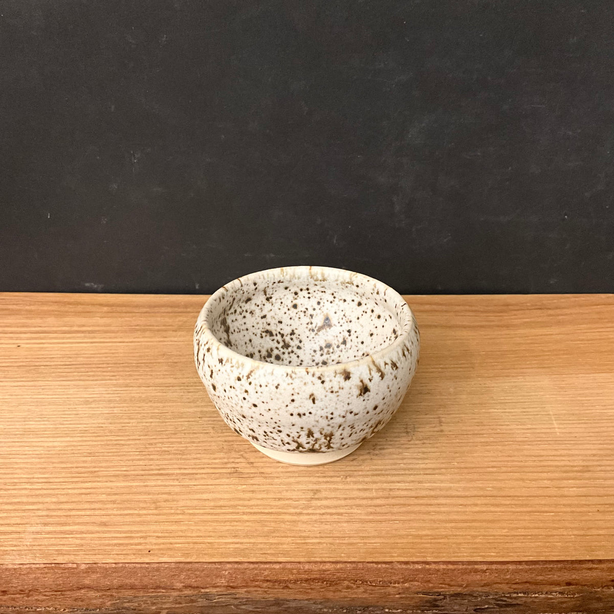 Petite Bowl with Brown Speckles on Matte White