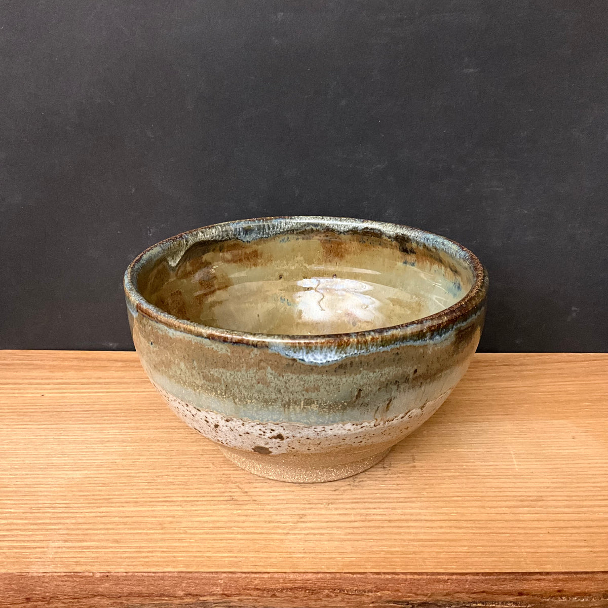 Small Bowl in Olive Green Glazes