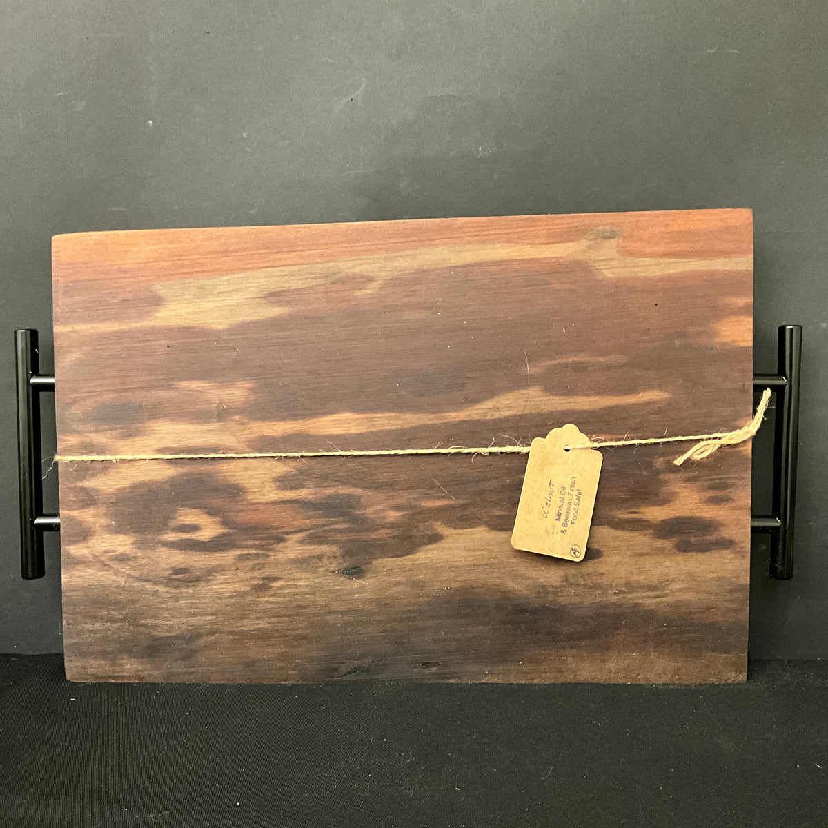 Walnut Cutting Board with Metal Handles (A)