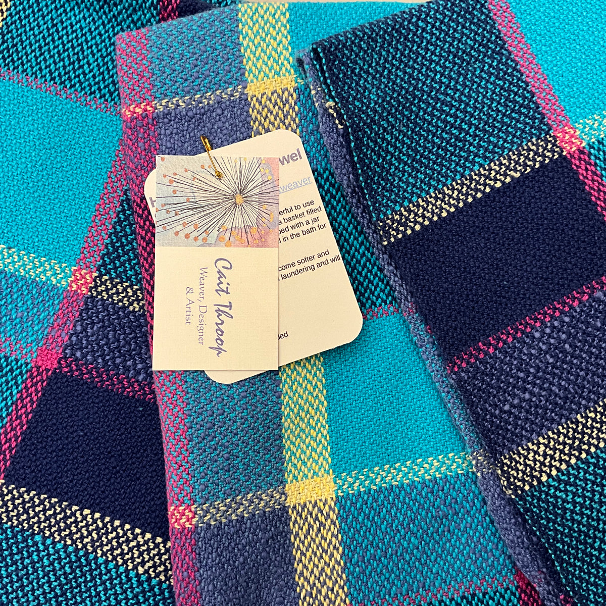 Handwoven Tea Towel in Blues