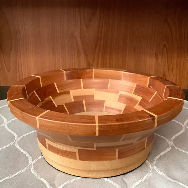 Cherry and Ash Segmented Bowl