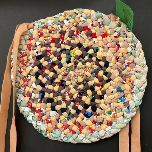 Chair Pad Braided in Mostly Pastel Patterns