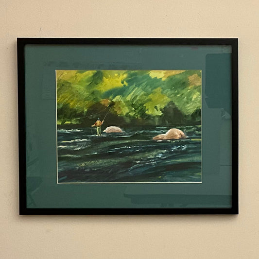 Casting on the St. Regis"  Original Framed Watercolor