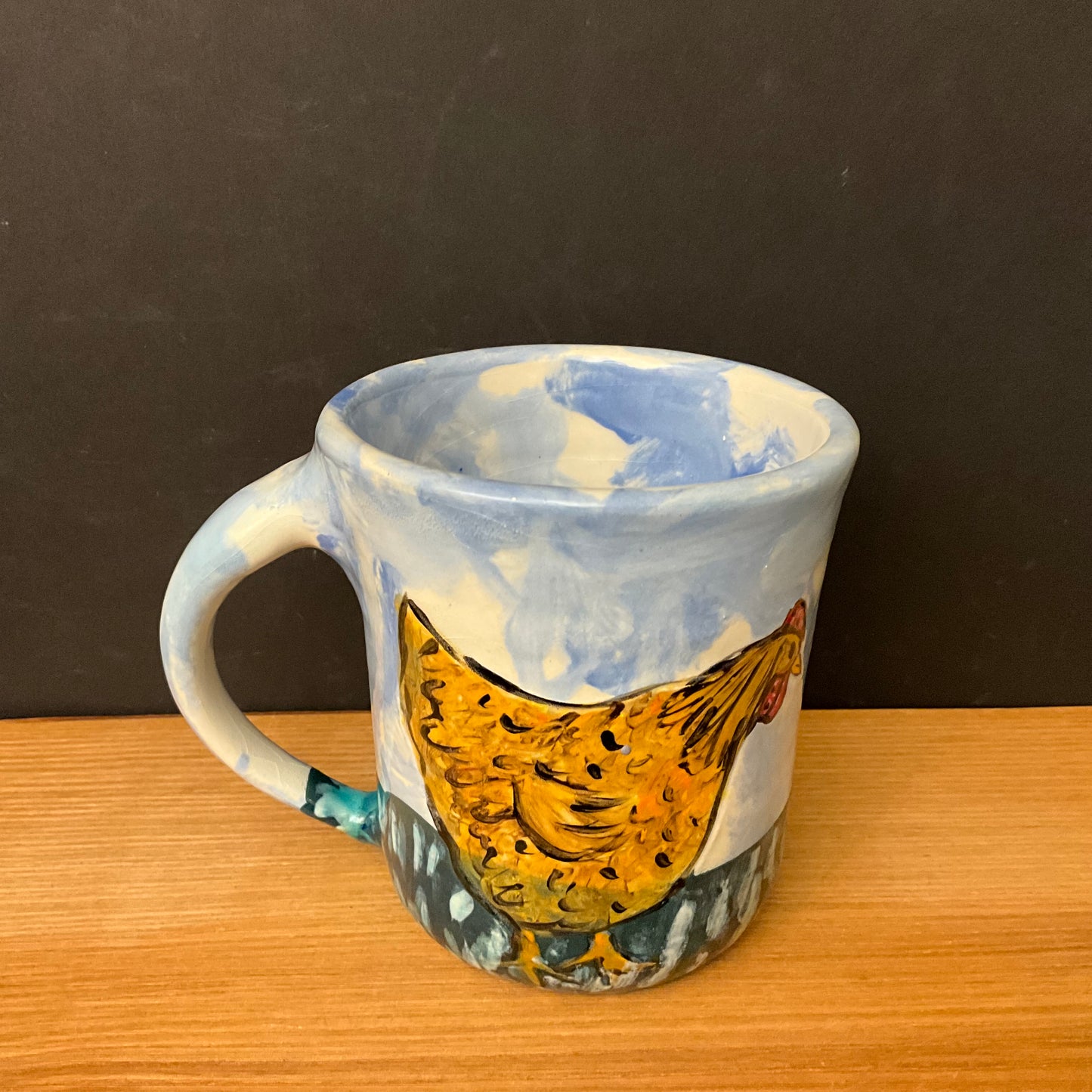 Petite Mug with Rooster & Hens