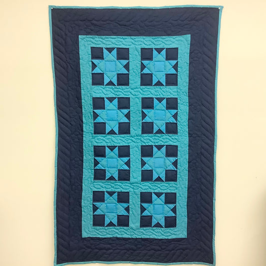 “Ohio Stars” Throw/Wall Hanging Quilt, Lizzie Shetler