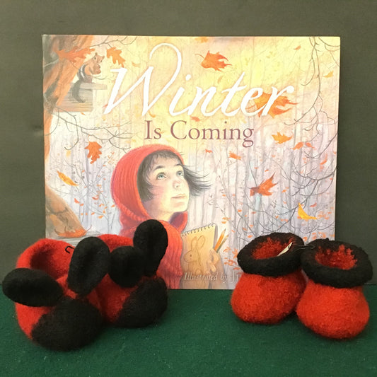 Hunny Bunny Slippers Red and Black