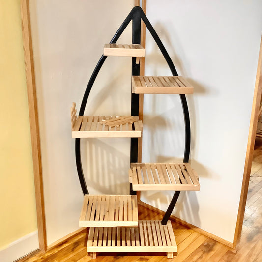 Bentwood Pine Wall Plant Stand